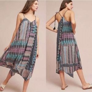 Anthro Akemi + Kin Riviera Tassel Handkerchief Midi Dress Size Large